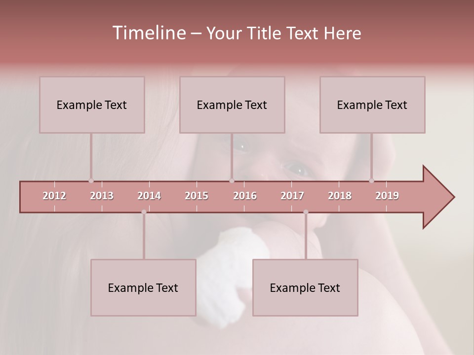Mum Embraces The Small Son PowerPoint Template