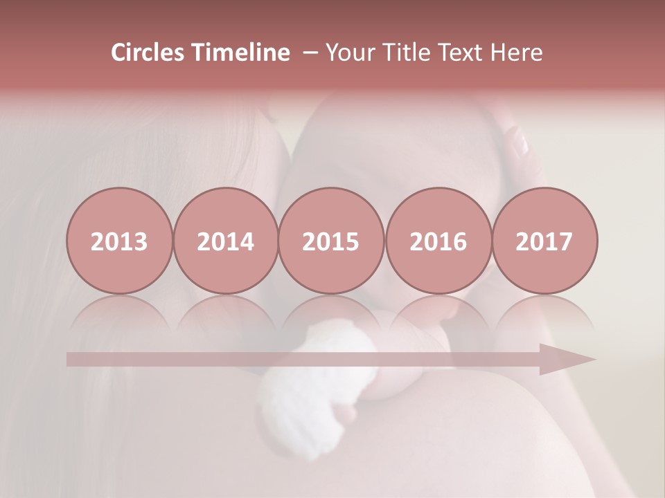 Mum Embraces The Small Son PowerPoint Template