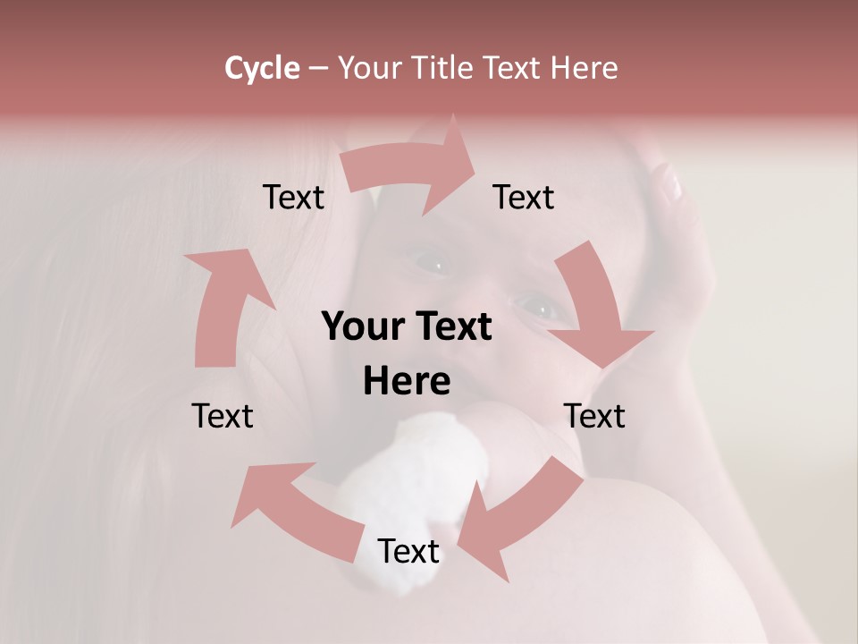 Mum Embraces The Small Son PowerPoint Template