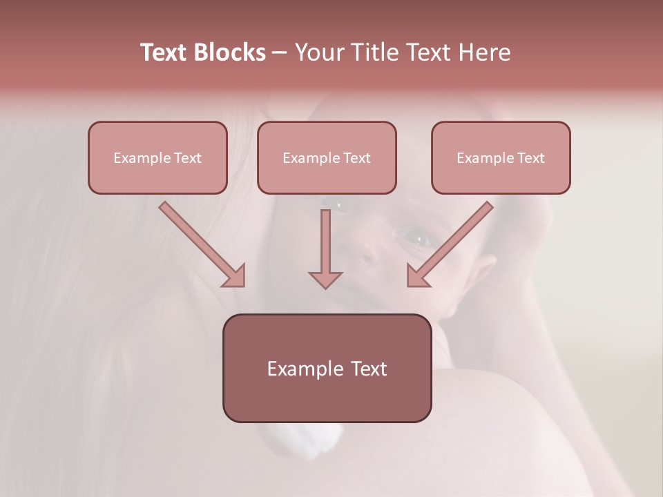 Mum Embraces The Small Son PowerPoint Template