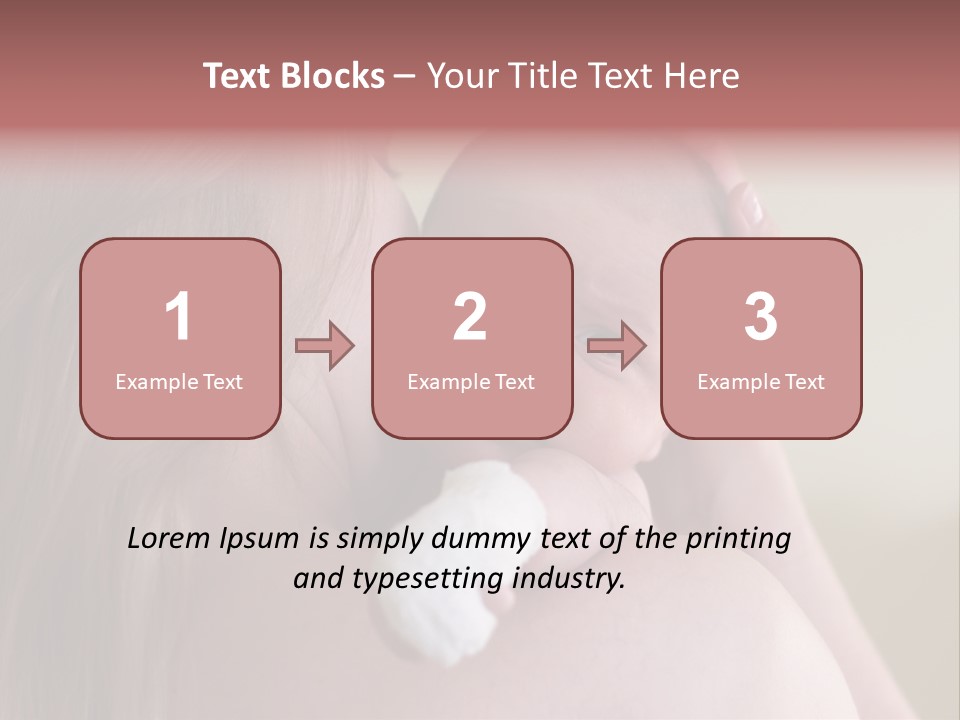 Mum Embraces The Small Son PowerPoint Template