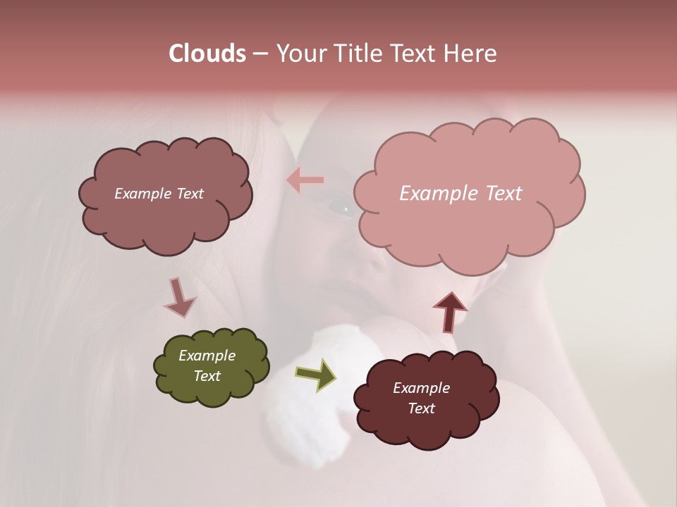 Mum Embraces The Small Son PowerPoint Template