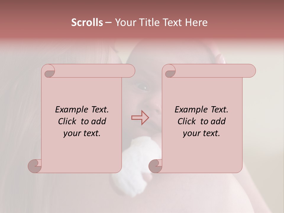 Mum Embraces The Small Son PowerPoint Template