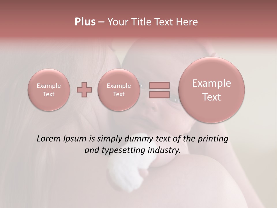 Mum Embraces The Small Son PowerPoint Template