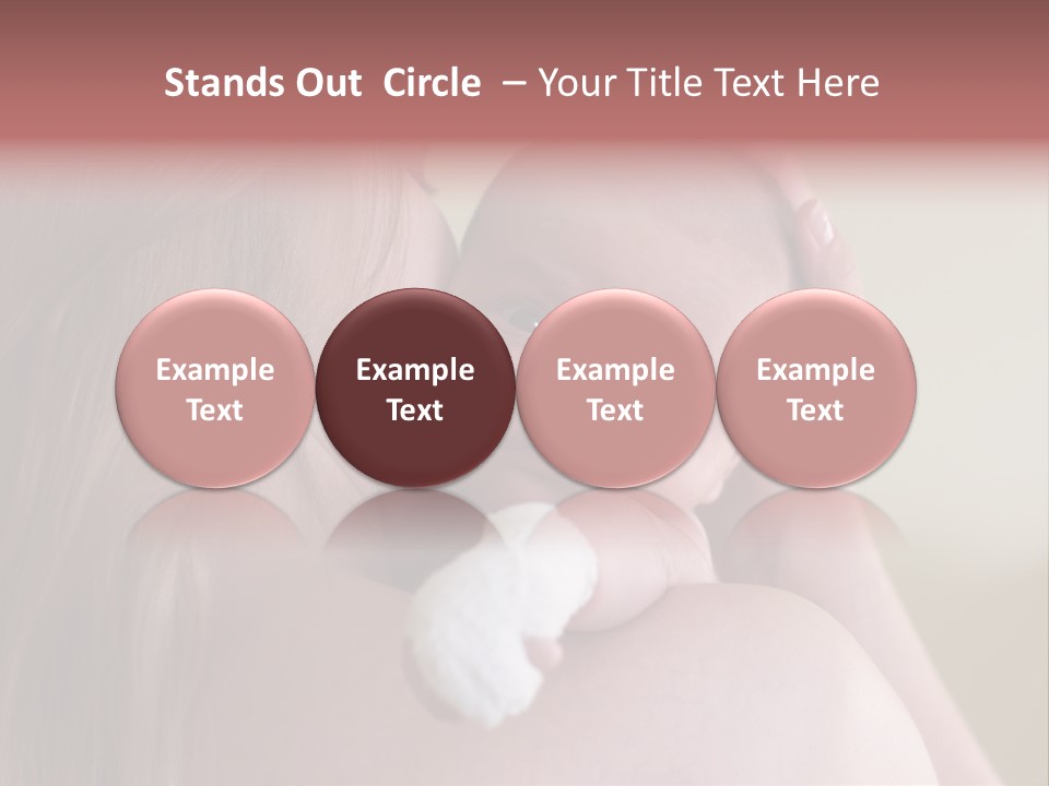 Mum Embraces The Small Son PowerPoint Template