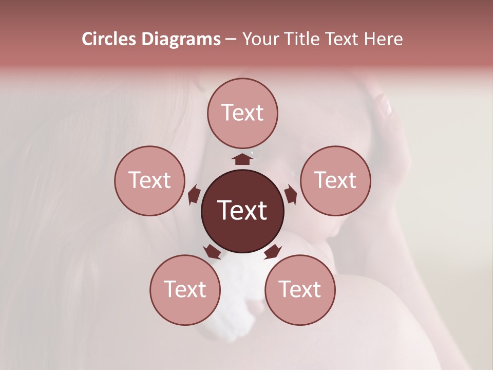 Mum Embraces The Small Son PowerPoint Template