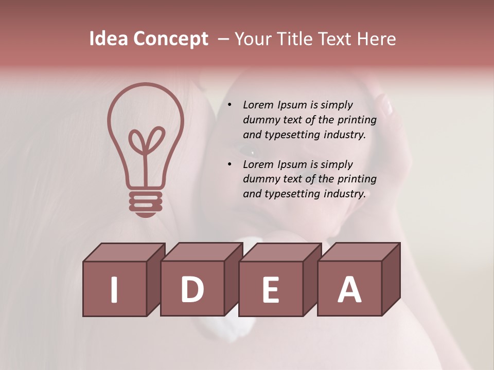 Mum Embraces The Small Son PowerPoint Template