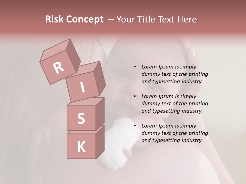 Mum Embraces The Small Son PowerPoint Template