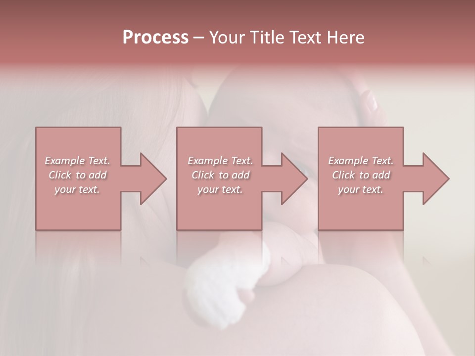 Mum Embraces The Small Son PowerPoint Template