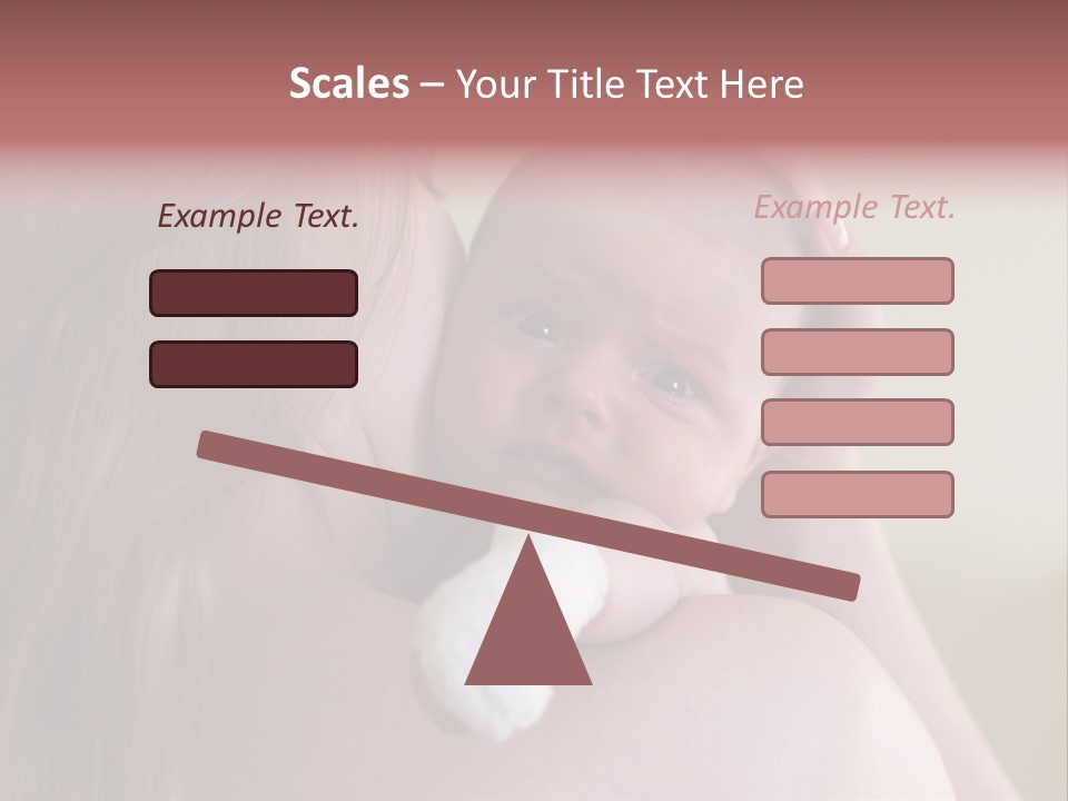 Mum Embraces The Small Son PowerPoint Template