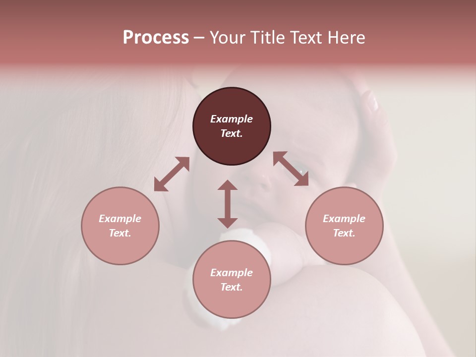 Mum Embraces The Small Son PowerPoint Template