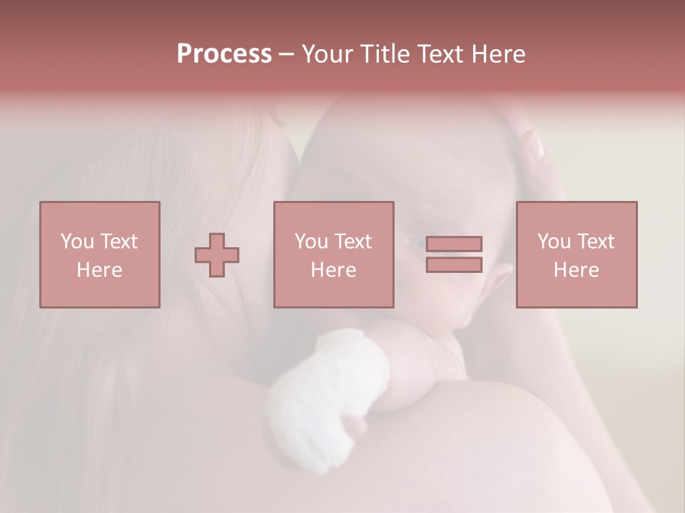 Mum Embraces The Small Son PowerPoint Template