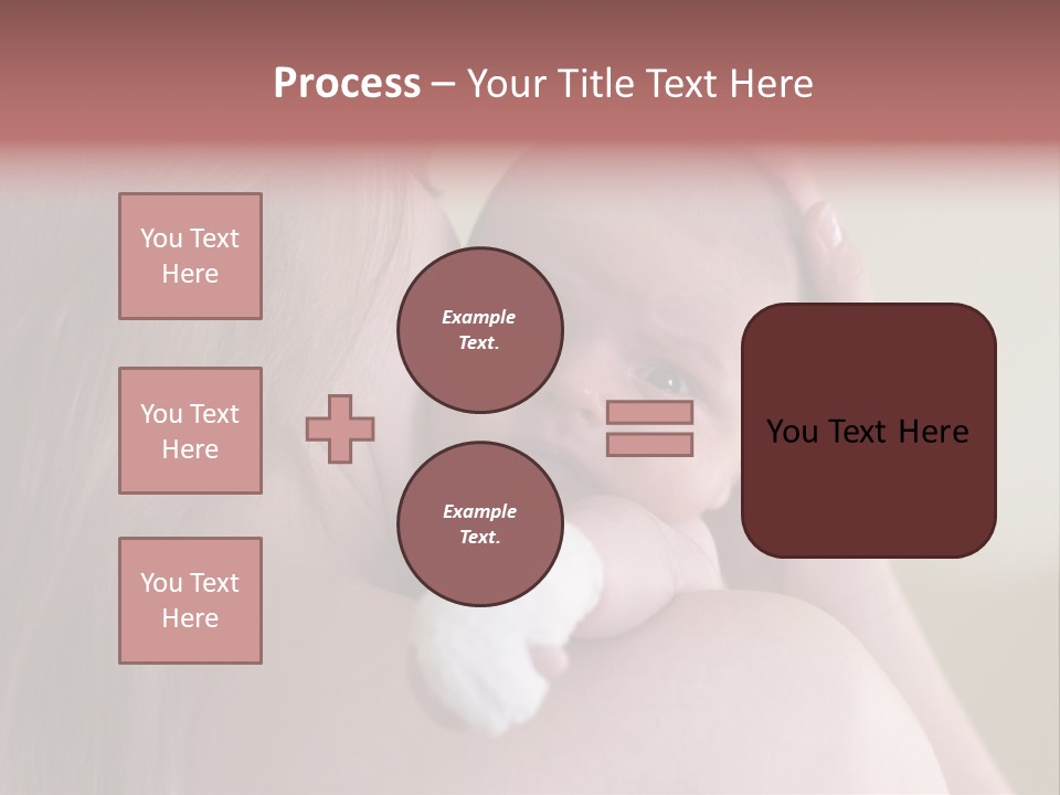 Mum Embraces The Small Son PowerPoint Template