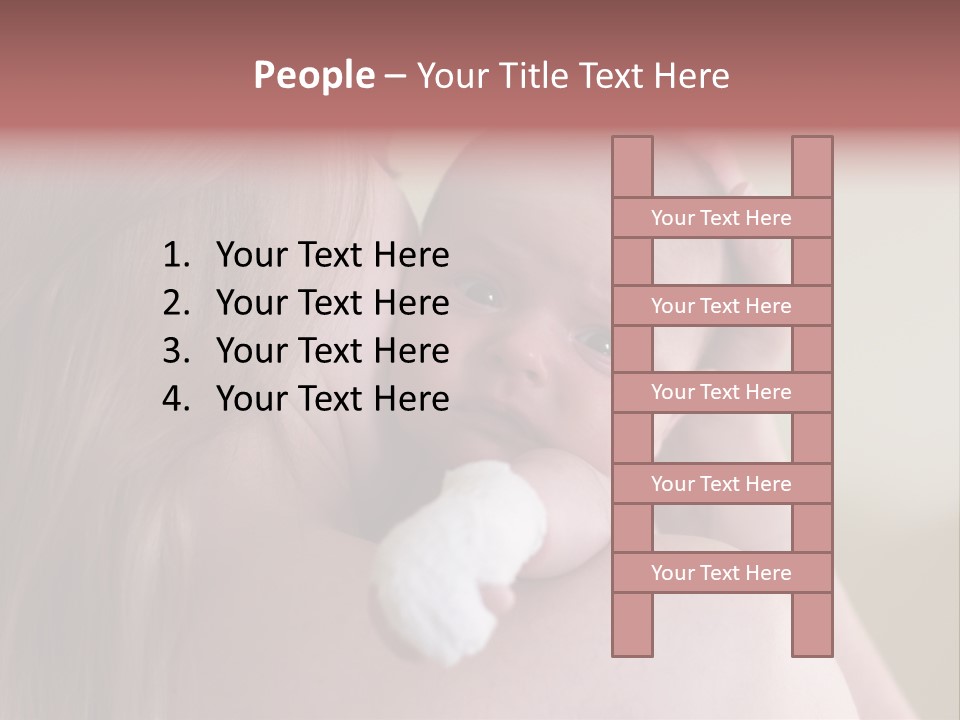 Mum Embraces The Small Son PowerPoint Template