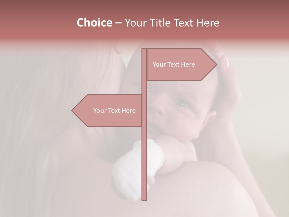 Mum Embraces The Small Son PowerPoint Template
