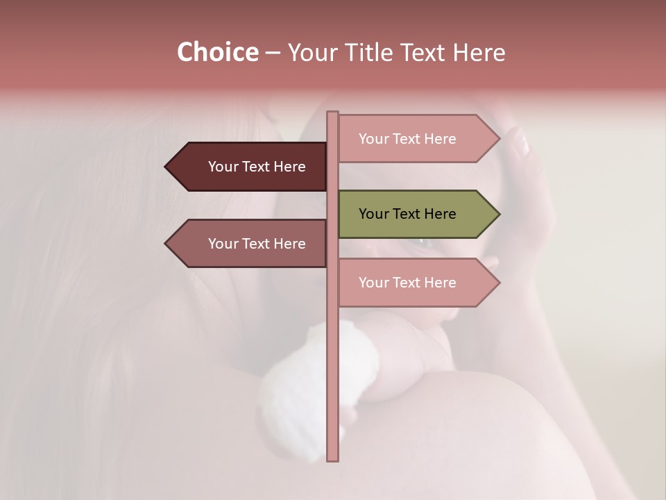 Mum Embraces The Small Son PowerPoint Template