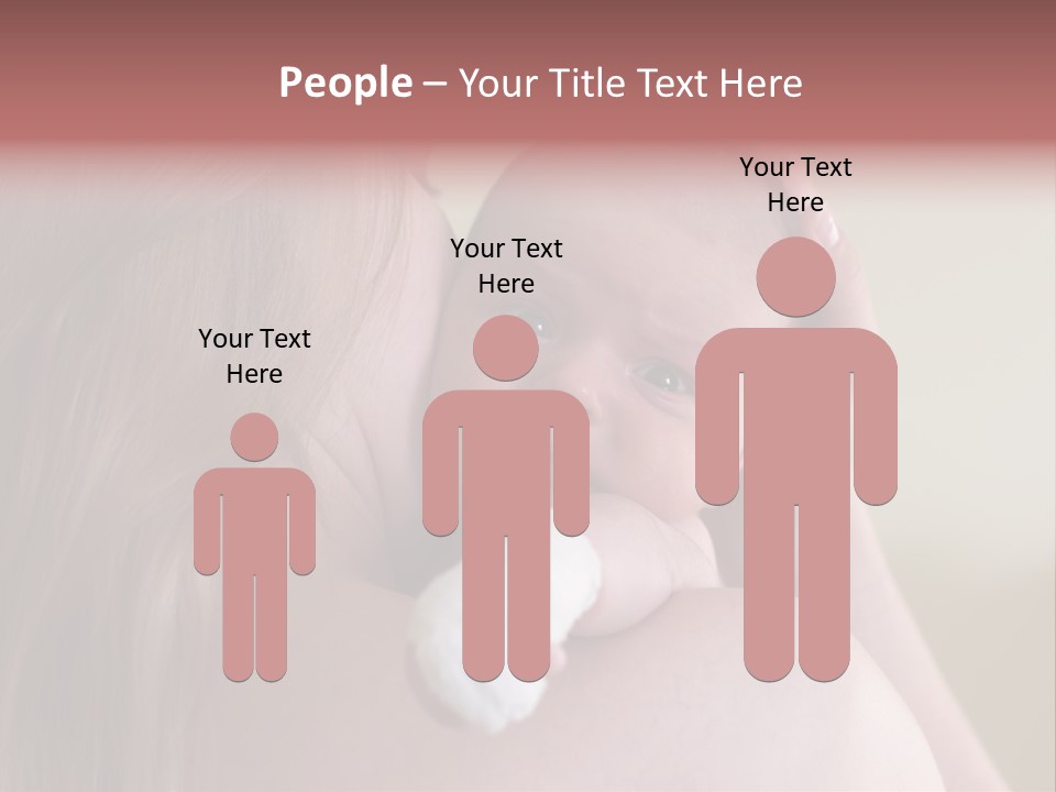 Mum Embraces The Small Son PowerPoint Template