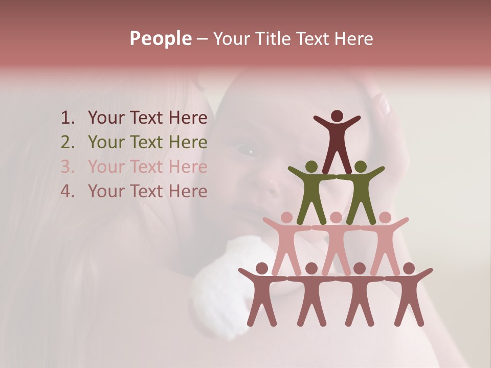 Mum Embraces The Small Son PowerPoint Template