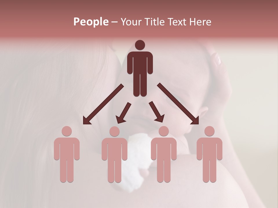 Mum Embraces The Small Son PowerPoint Template