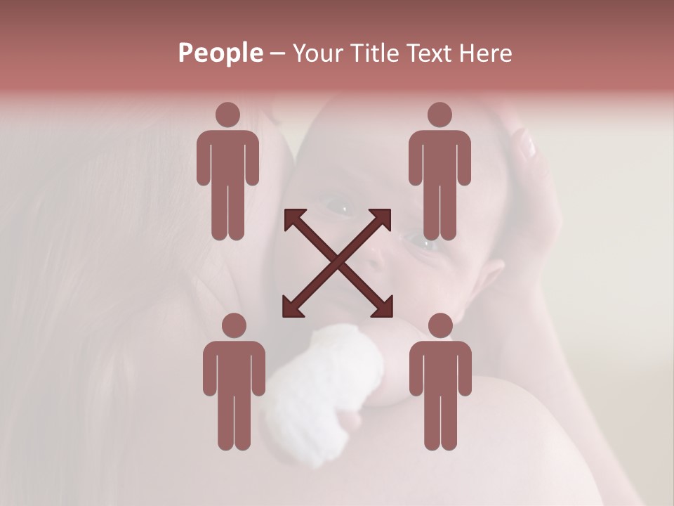 Mum Embraces The Small Son PowerPoint Template