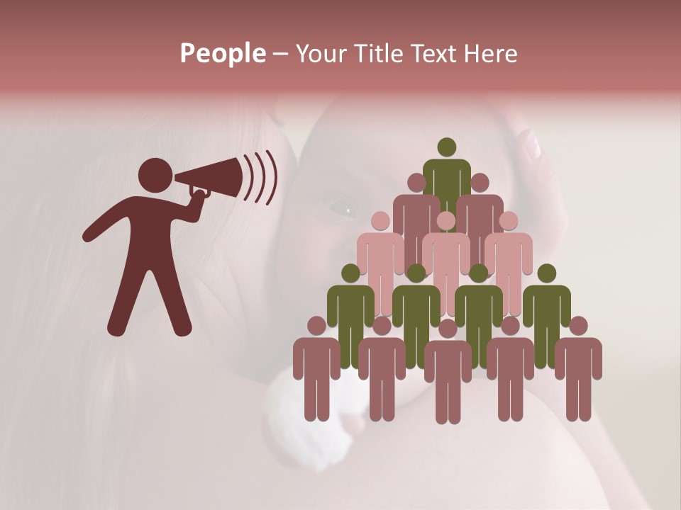 Mum Embraces The Small Son PowerPoint Template