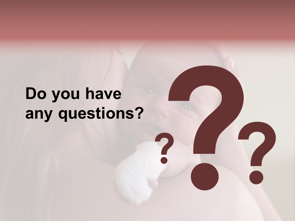 Mum Embraces The Small Son PowerPoint Template