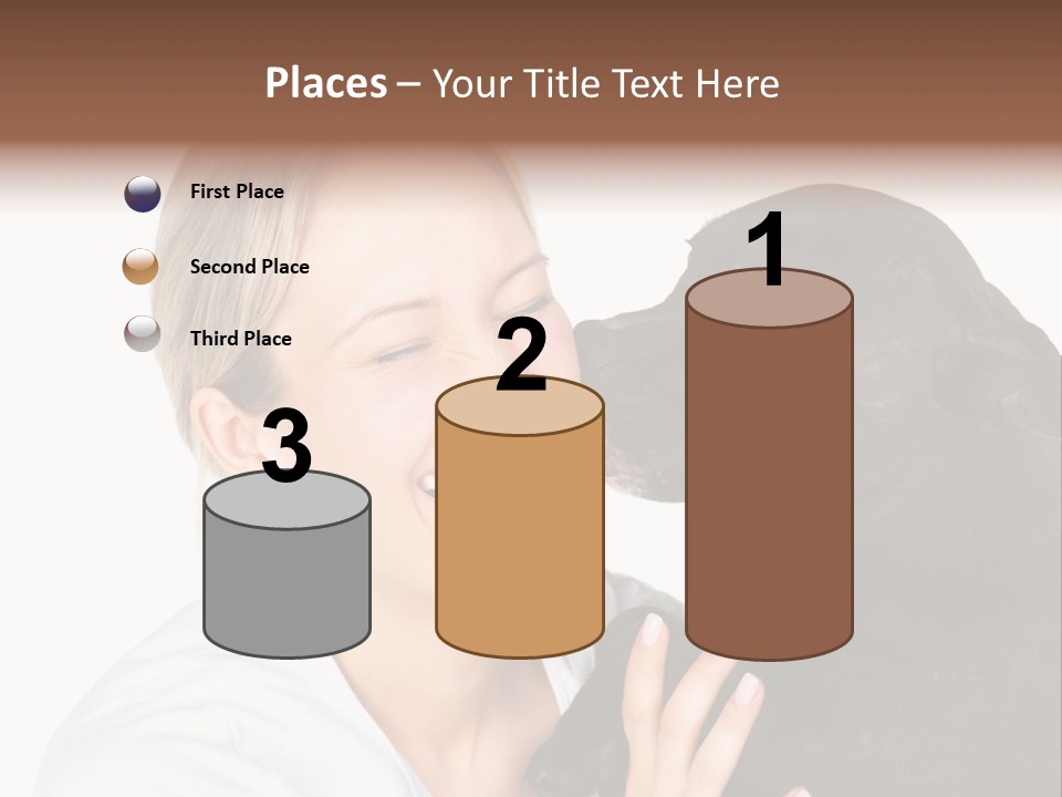 A Woman Kissing A Dog With Her Mouth Open PowerPoint Template