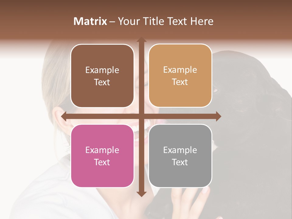 A Woman Kissing A Dog With Her Mouth Open PowerPoint Template