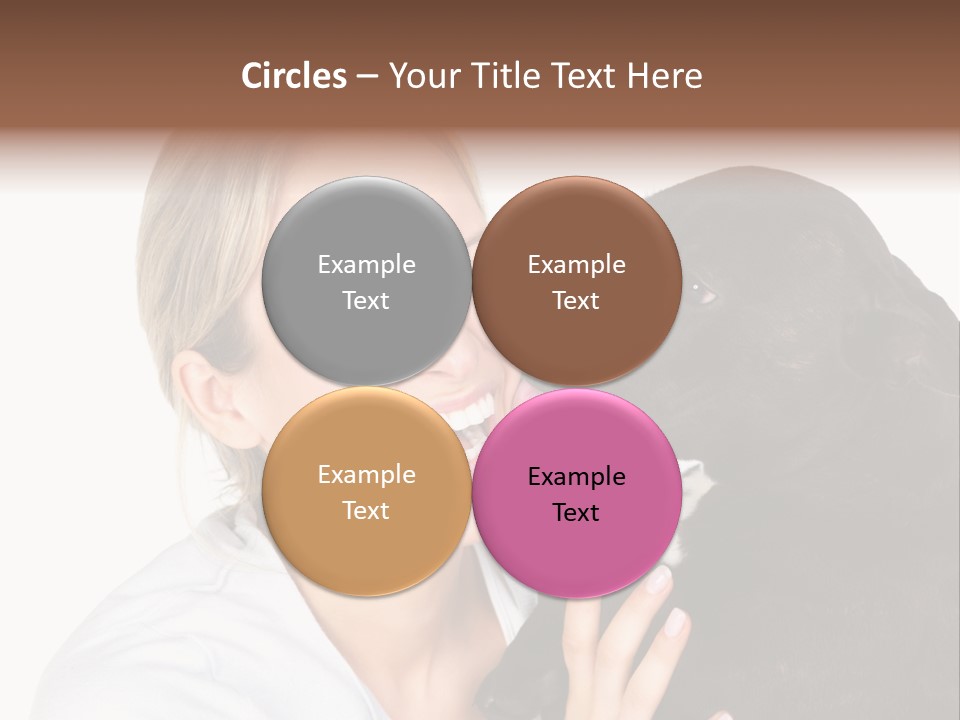 A Woman Kissing A Dog With Her Mouth Open PowerPoint Template