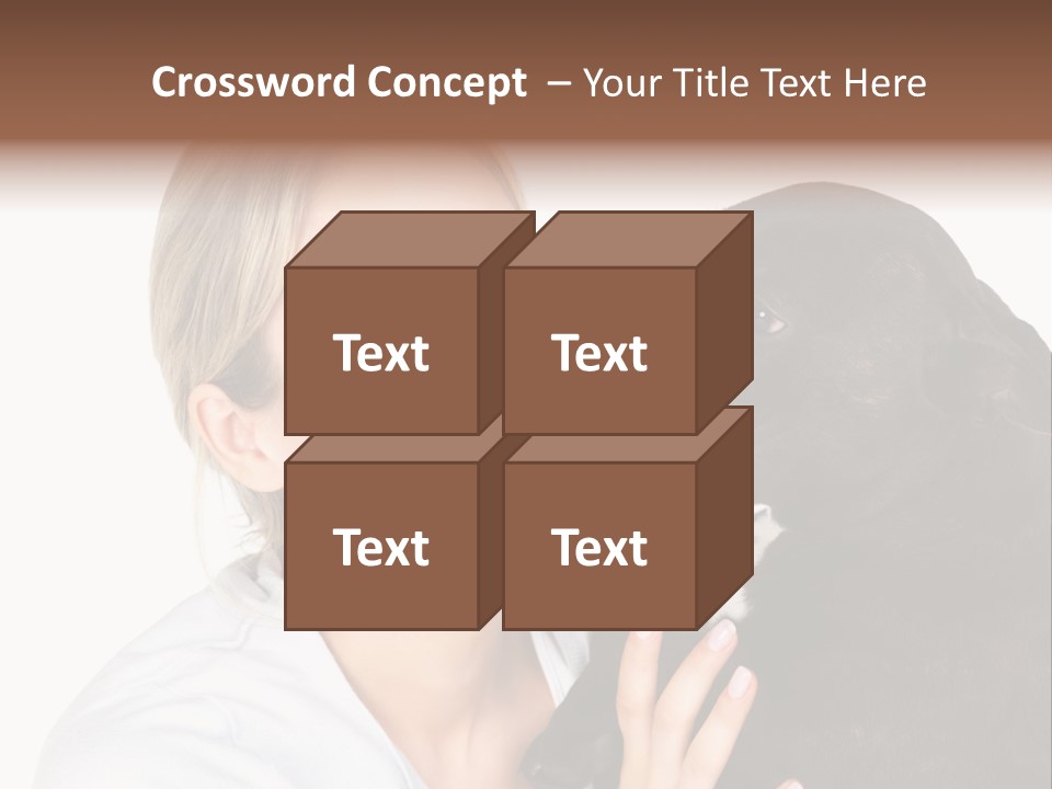 A Woman Kissing A Dog With Her Mouth Open PowerPoint Template