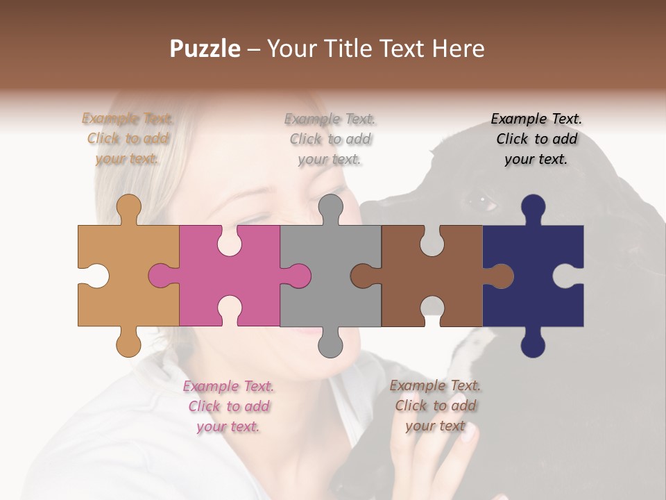 A Woman Kissing A Dog With Her Mouth Open PowerPoint Template