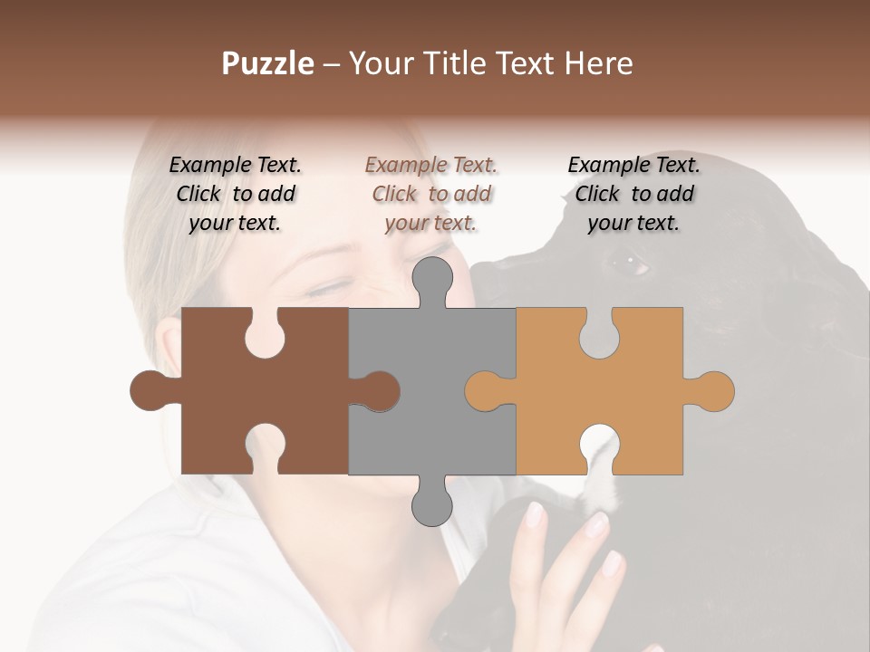 A Woman Kissing A Dog With Her Mouth Open PowerPoint Template