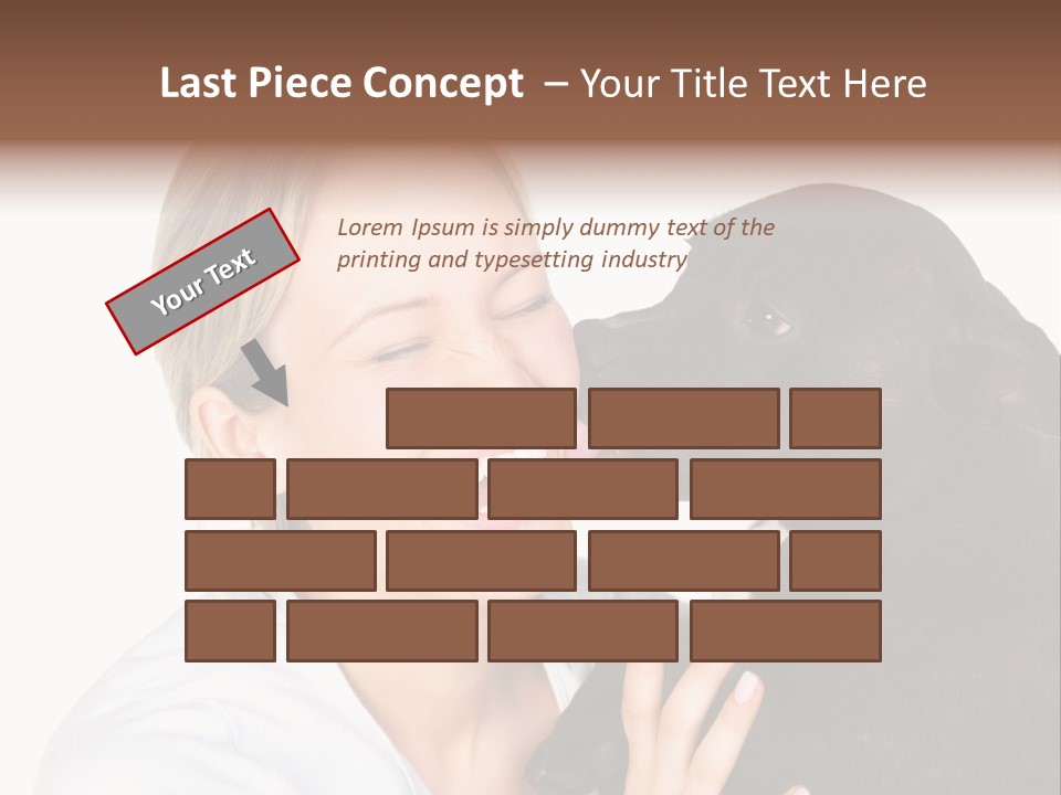 A Woman Kissing A Dog With Her Mouth Open PowerPoint Template