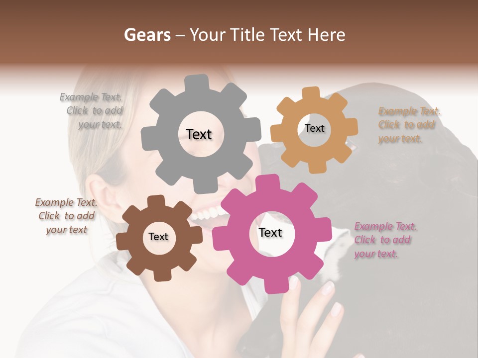 A Woman Kissing A Dog With Her Mouth Open PowerPoint Template