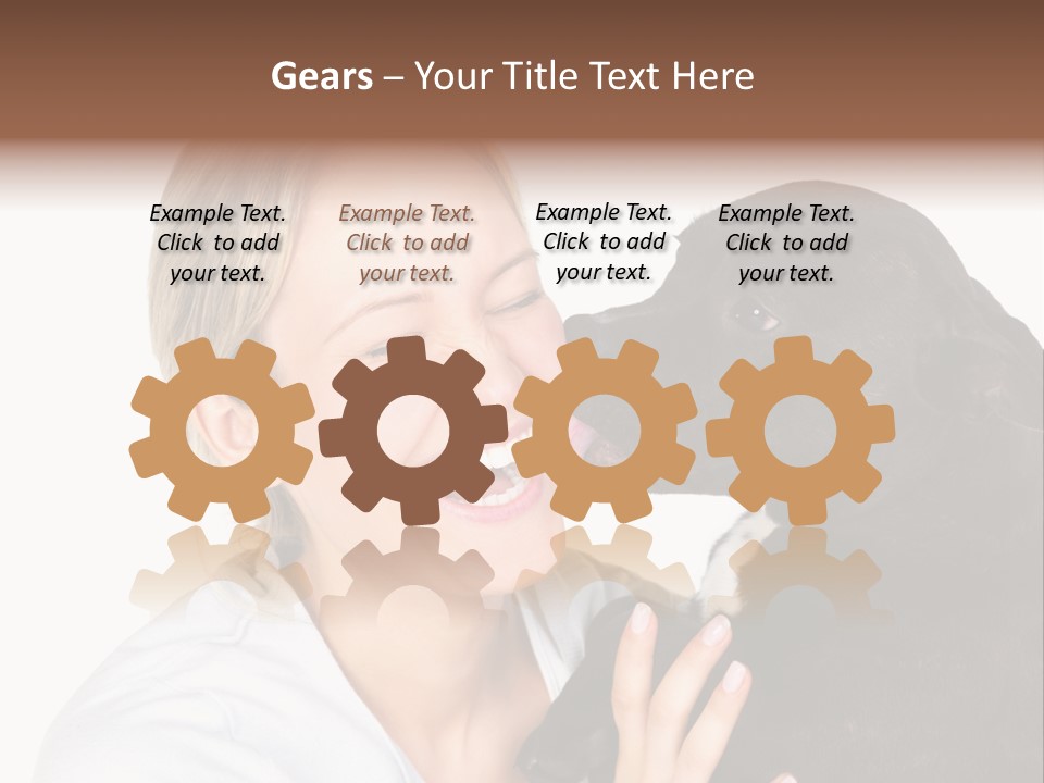 A Woman Kissing A Dog With Her Mouth Open PowerPoint Template