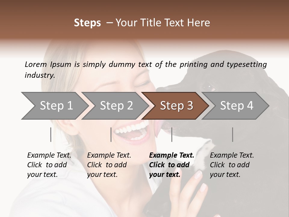 A Woman Kissing A Dog With Her Mouth Open PowerPoint Template