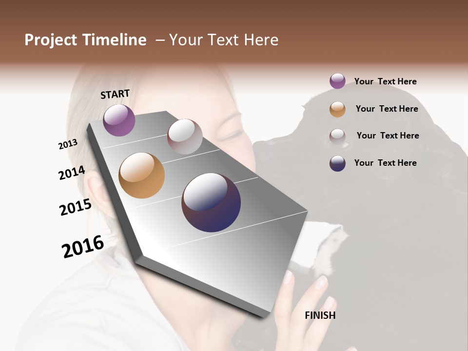 A Woman Kissing A Dog With Her Mouth Open PowerPoint Template