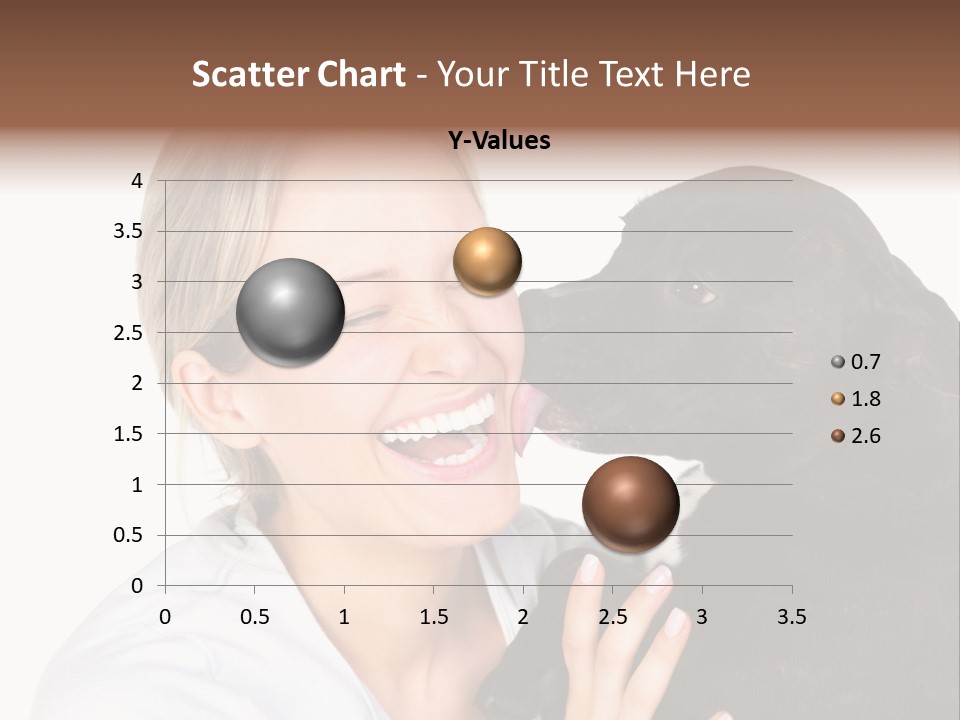 A Woman Kissing A Dog With Her Mouth Open PowerPoint Template