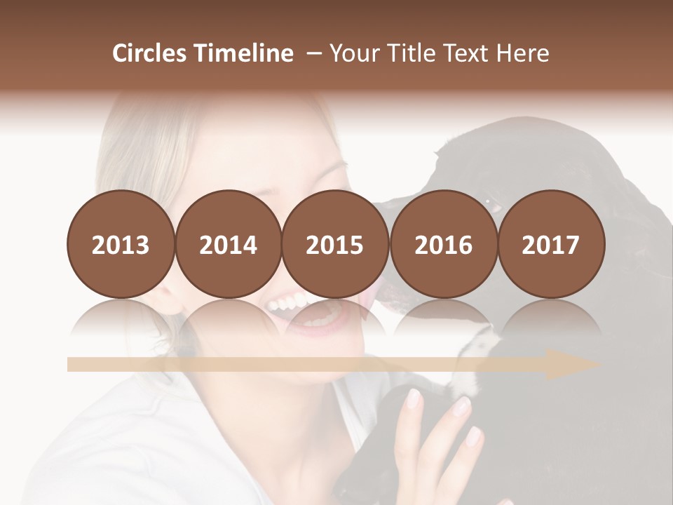 A Woman Kissing A Dog With Her Mouth Open PowerPoint Template