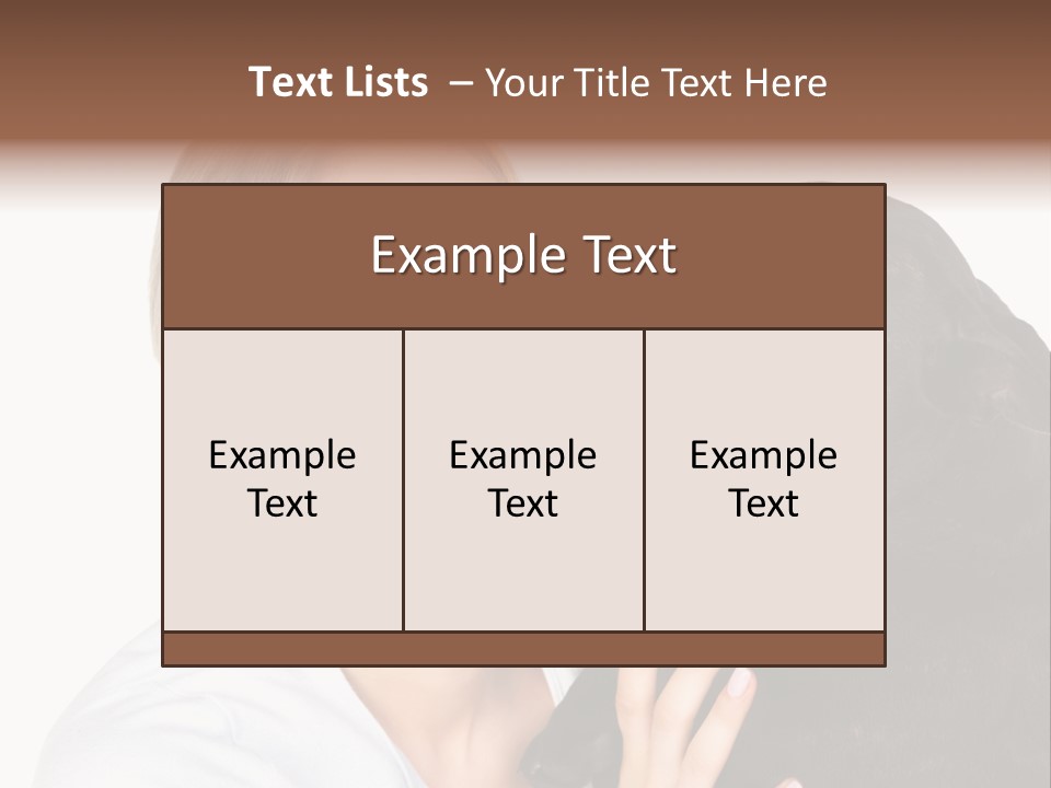 A Woman Kissing A Dog With Her Mouth Open PowerPoint Template