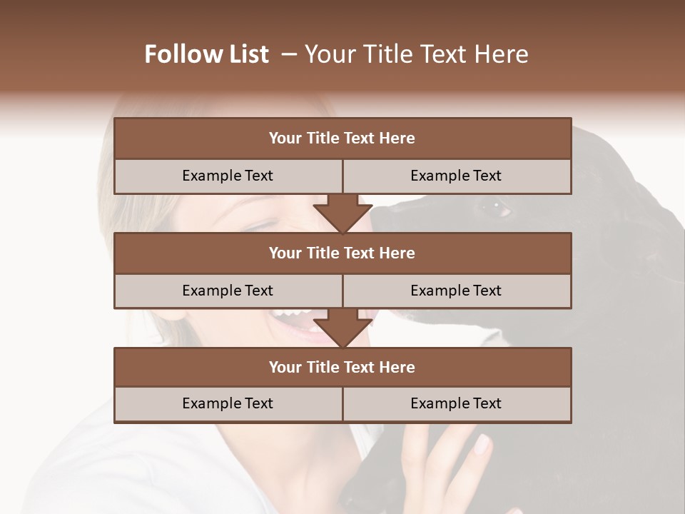 A Woman Kissing A Dog With Her Mouth Open PowerPoint Template
