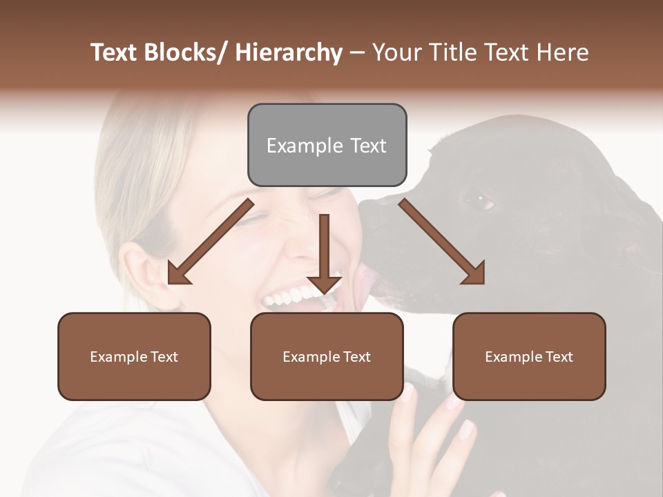 A Woman Kissing A Dog With Her Mouth Open PowerPoint Template