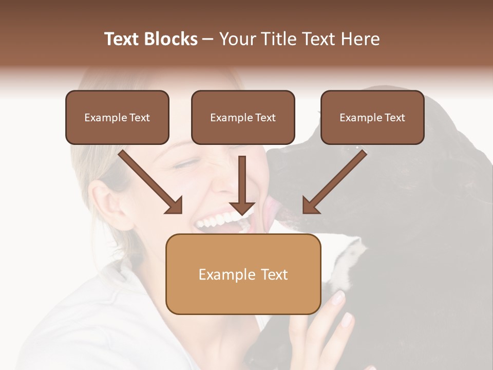 A Woman Kissing A Dog With Her Mouth Open PowerPoint Template