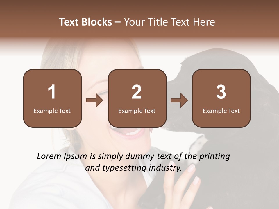 A Woman Kissing A Dog With Her Mouth Open PowerPoint Template