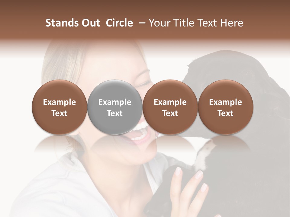 A Woman Kissing A Dog With Her Mouth Open PowerPoint Template