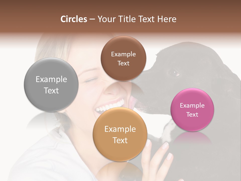 A Woman Kissing A Dog With Her Mouth Open PowerPoint Template