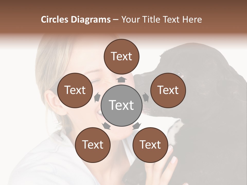 A Woman Kissing A Dog With Her Mouth Open PowerPoint Template