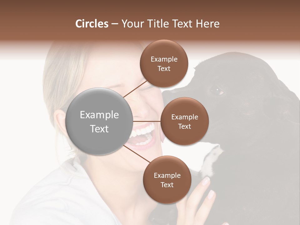 A Woman Kissing A Dog With Her Mouth Open PowerPoint Template