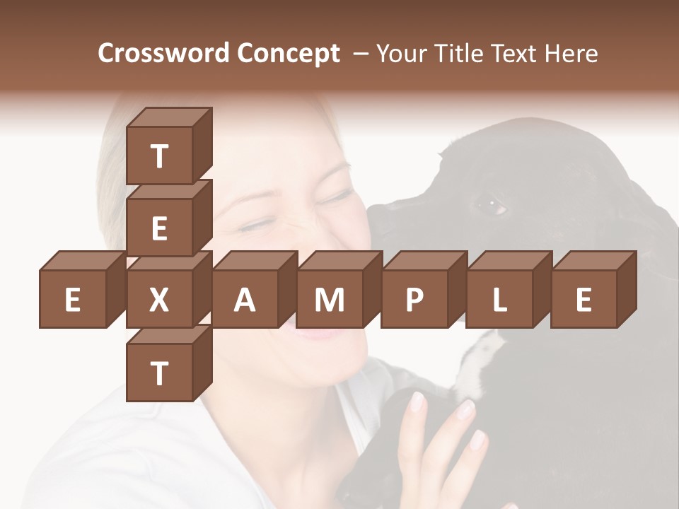 A Woman Kissing A Dog With Her Mouth Open PowerPoint Template