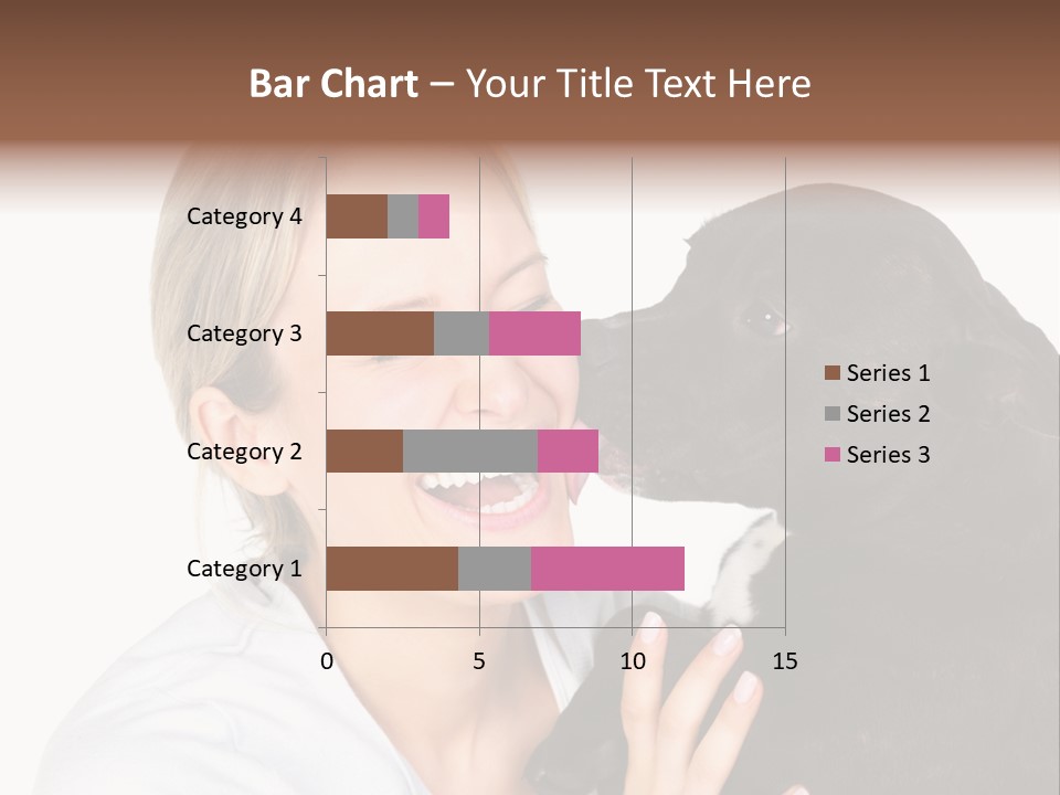 A Woman Kissing A Dog With Her Mouth Open PowerPoint Template